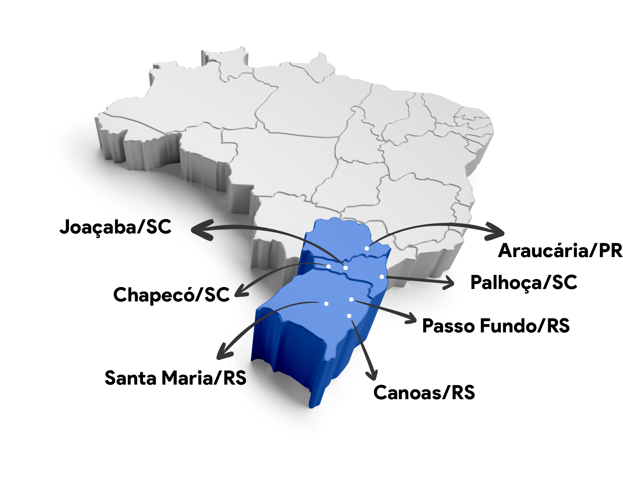 Mapa de cobertura GDI Transportes